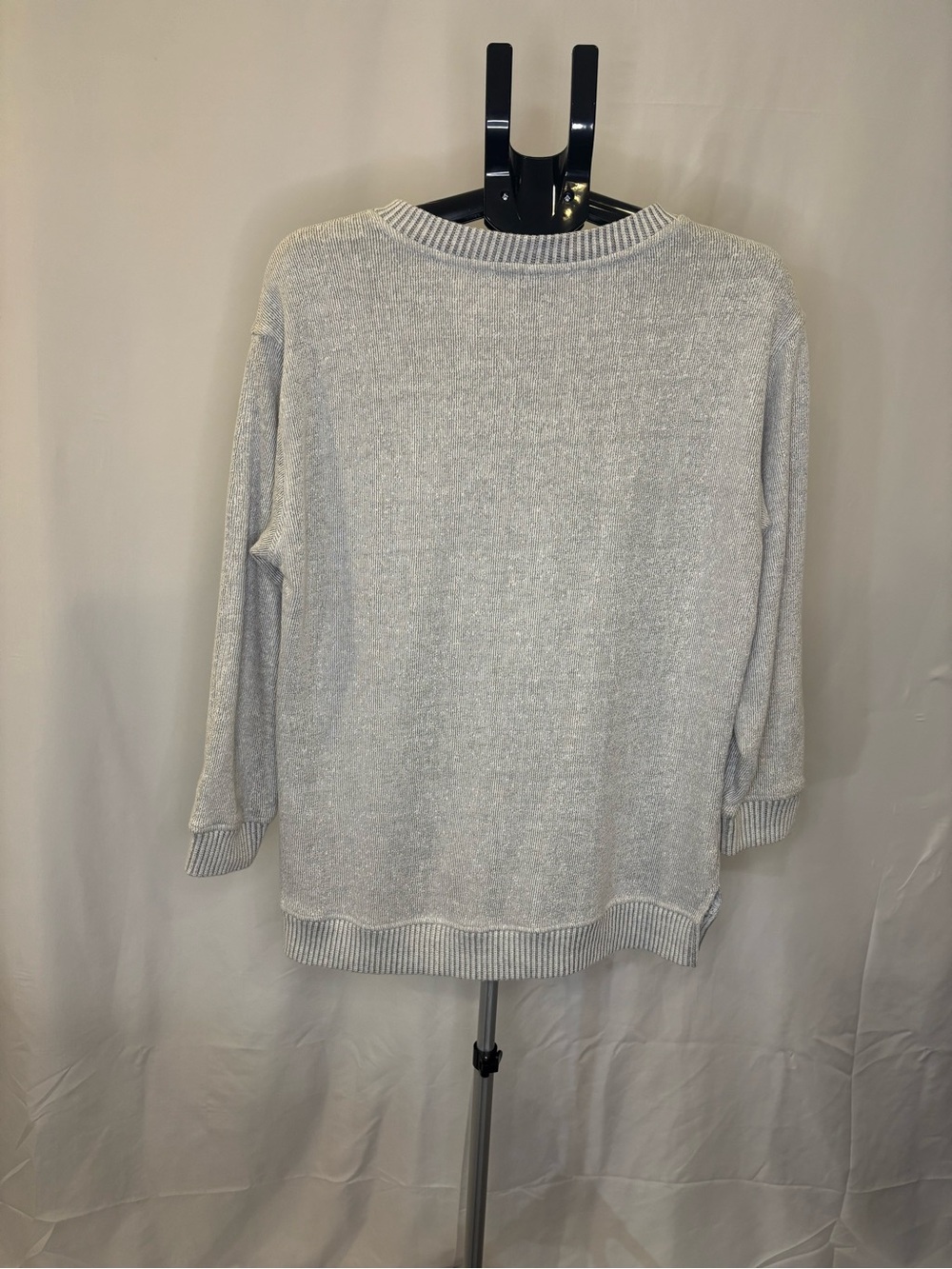 Light Gray V-Neck 'Tennessee' Embroidered Pullover Sweater - Women's - Picture 2 of 3
